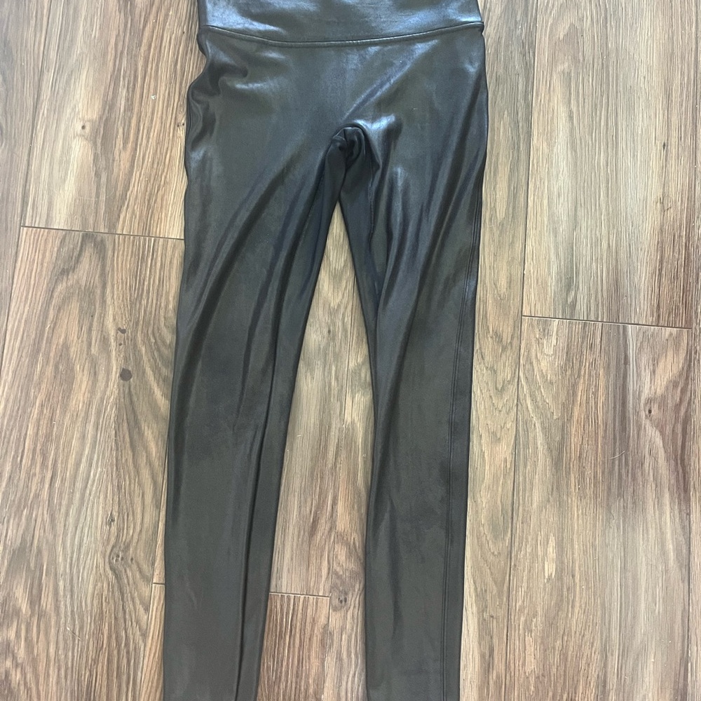 SPANX Black Faux Leather Pants
